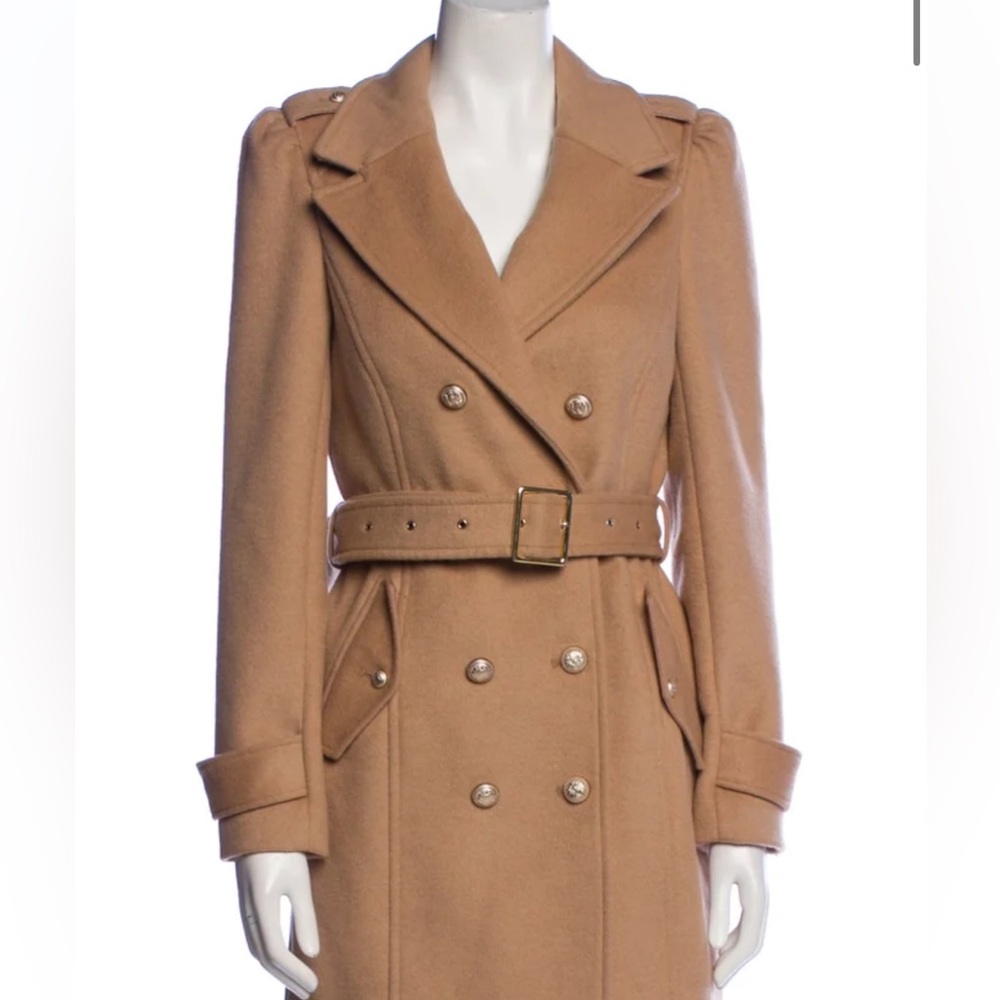 Generation Love Double-Breasted Camel Coat with Belt